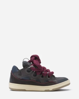 Zapatillas Curb de piel con cordones de serpiente