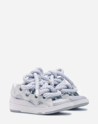 Zapatillas Curb de piel con cordones de serpiente Zapatillas Curb de piel con cordones de serpiente