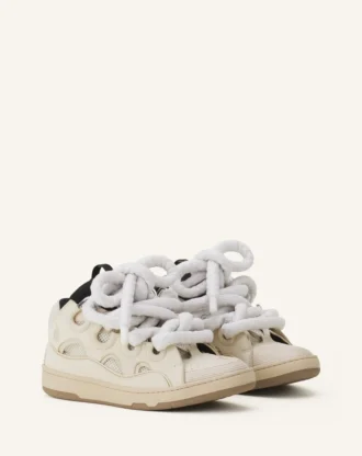 Zapatillas Curb de piel con cordones de serpiente Zapatillas Curb de piel con cordones de serpiente