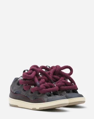 Zapatillas Curb de piel con cordones de serpiente