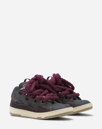 Zapatillas Curb de piel con cordones de serpiente