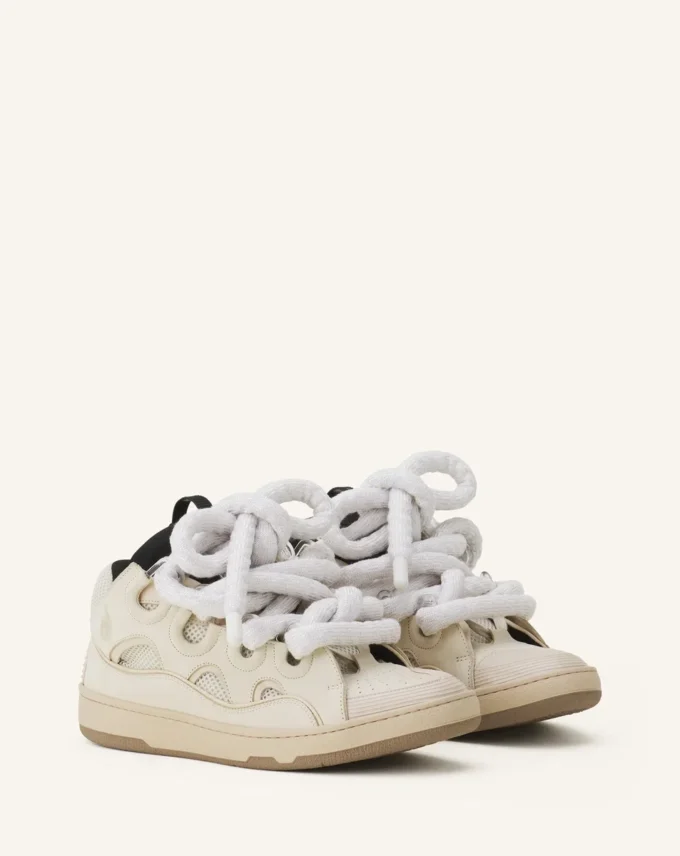 Zapatillas Curb de piel con cordones de serpiente Zapatillas Curb de piel con cordones de serpiente