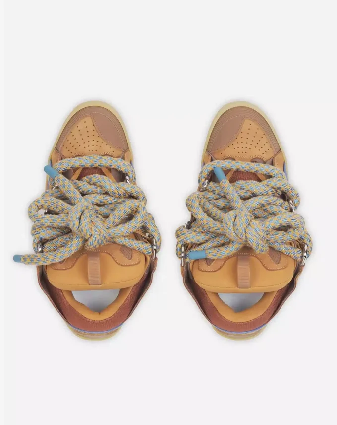 Zapatillas Curb de piel con cordones de serpiente Zapatillas Curb de piel con cordones de serpiente
