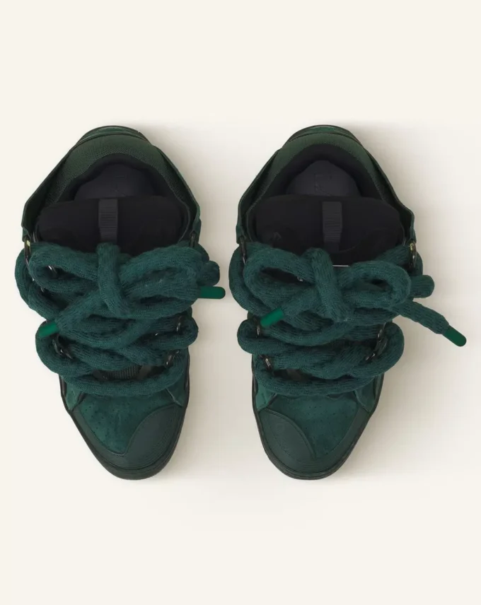 Zapatillas Curb de piel con cordones de serpiente Zapatillas Curb de piel con cordones de serpiente