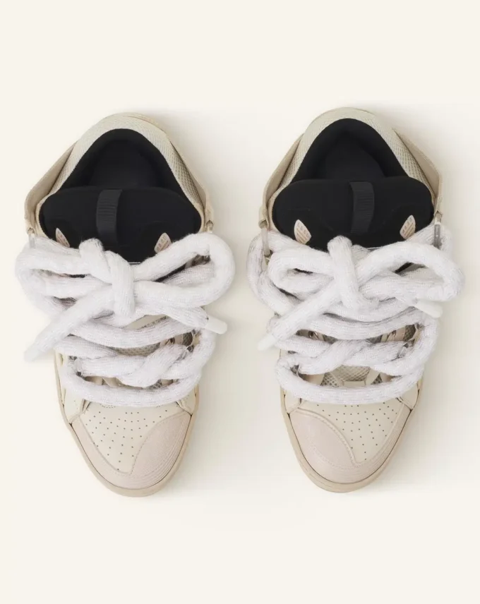 Zapatillas Curb de piel con cordones de serpiente Zapatillas Curb de piel con cordones de serpiente