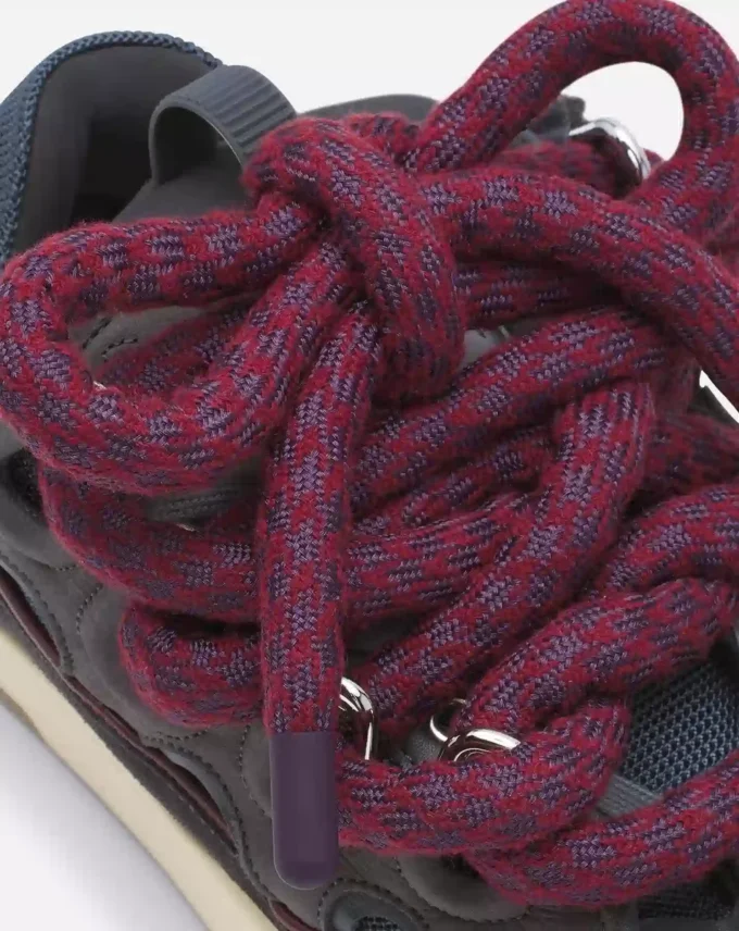 Zapatillas Curb de piel con cordones de serpiente Zapatillas Curb de piel con cordones de serpiente