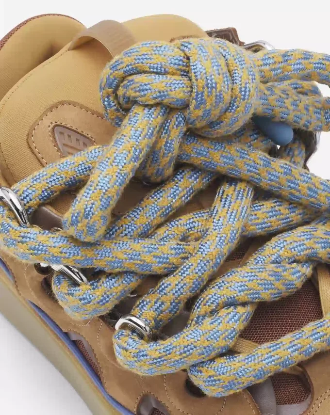 Zapatillas Curb de piel con cordones de serpiente Zapatillas Curb de piel con cordones de serpiente