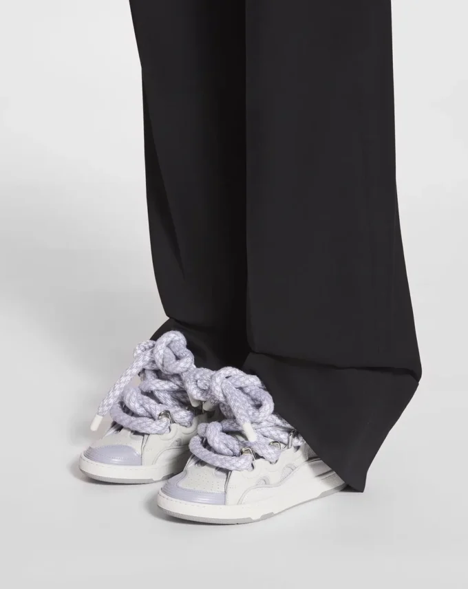 Zapatillas Curb de piel con cordones de serpiente Zapatillas Curb de piel con cordones de serpiente