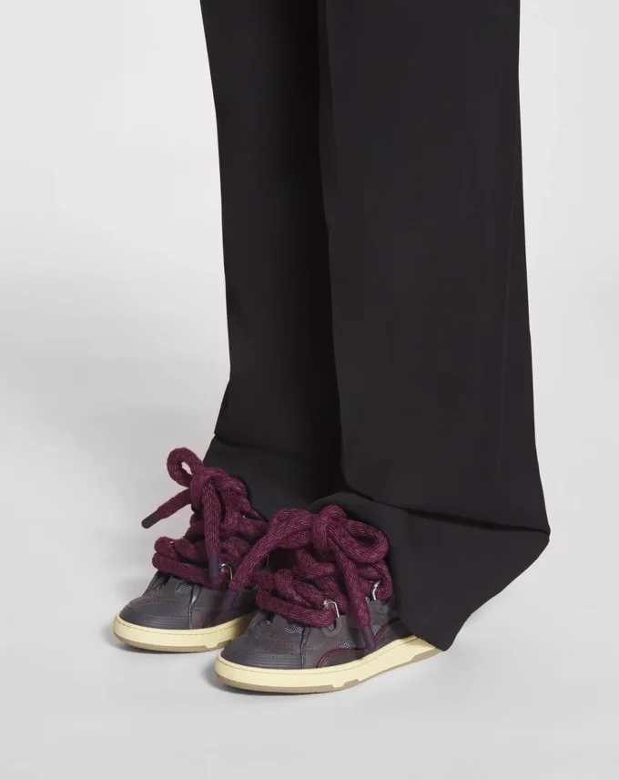 Zapatillas Curb de piel con cordones de serpiente Zapatillas Curb de piel con cordones de serpiente