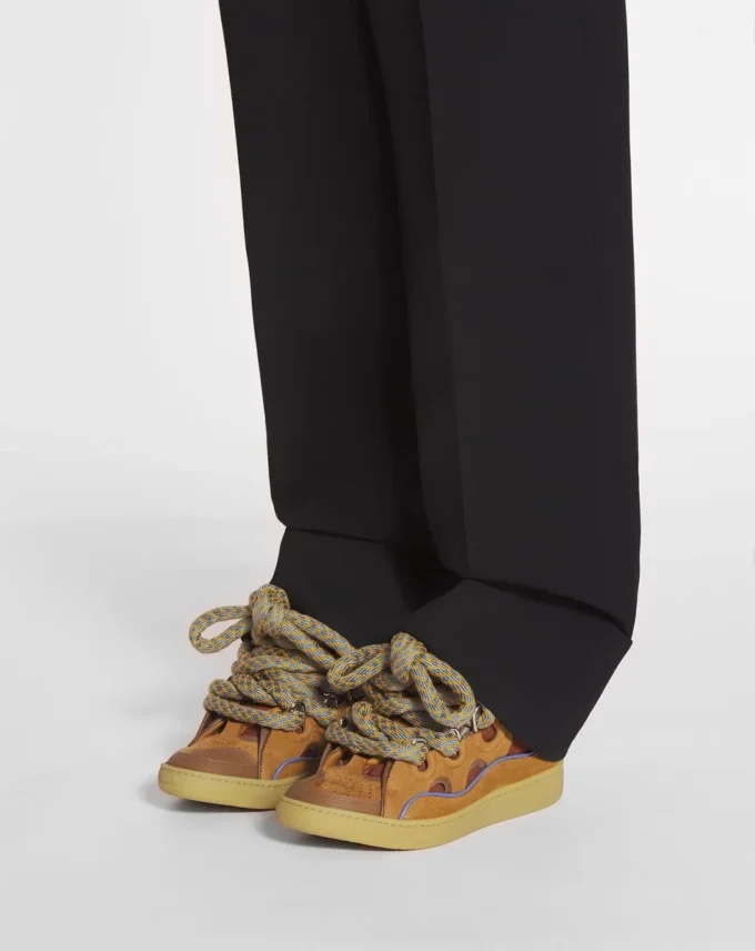 Zapatillas Curb de piel con cordones de serpiente Zapatillas Curb de piel con cordones de serpiente