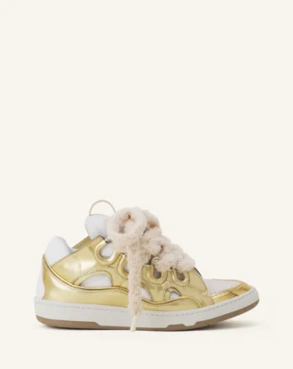 Zapatillas Curb de piel metalizada con cordones de malla Zapatillas Curb de piel metalizada con cordones de malla