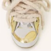 Zapatillas Curb de piel metalizada con cordones de malla Zapatillas Curb de piel metalizada con cordones de malla