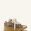 Zapatillas de ante con cordones de malla Zapatillas de ante con cordones de malla