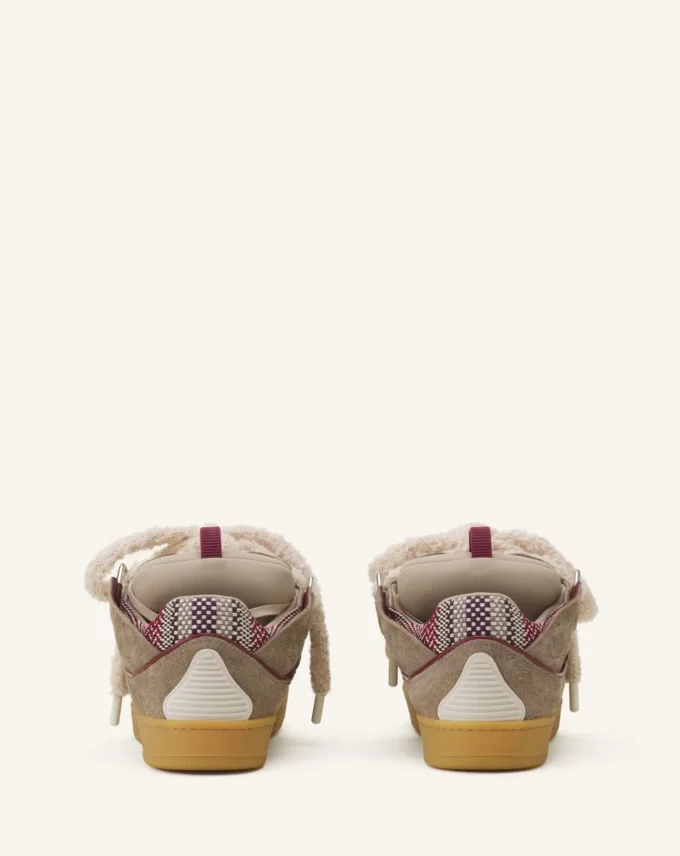 Zapatillas de ante con cordones de malla Zapatillas de ante con cordones de malla