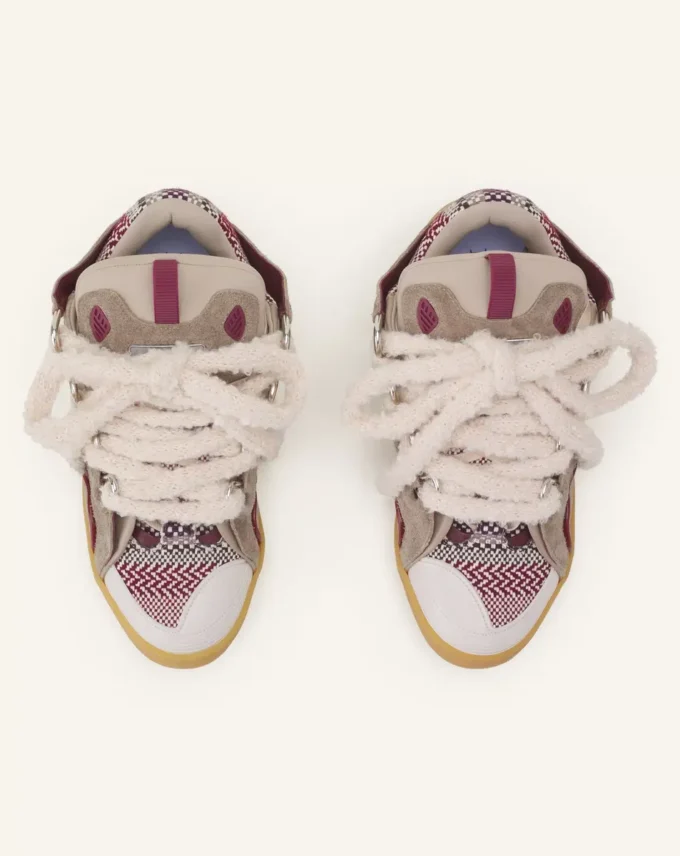 Zapatillas de ante con cordones de malla Zapatillas de ante con cordones de malla
