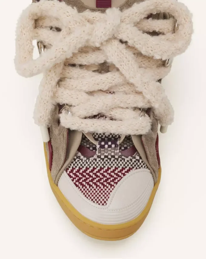 Zapatillas de ante con cordones de malla Zapatillas de ante con cordones de malla