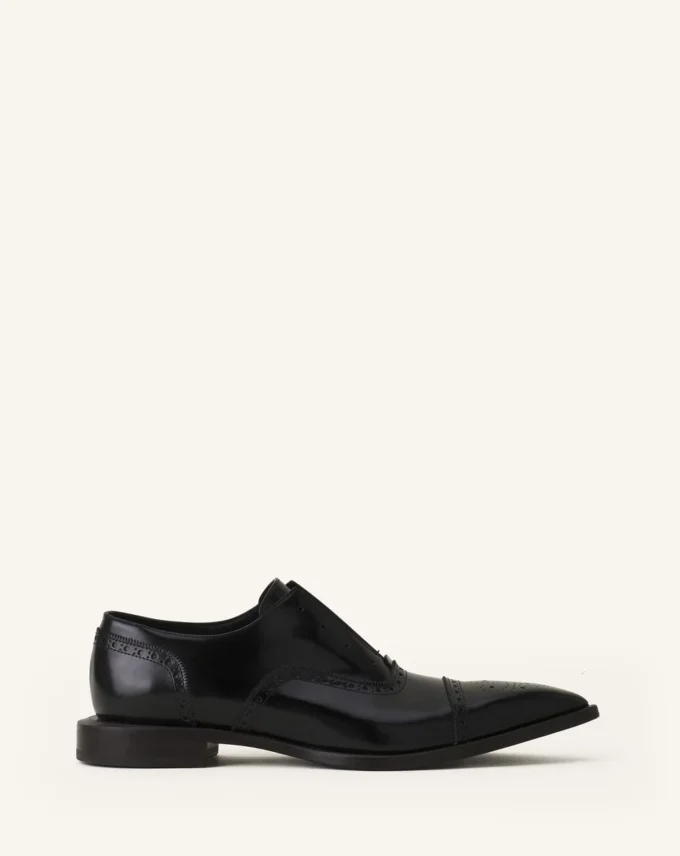 Zapatos brogue Oxford de piel brillante Zapatos brogue Oxford de piel brillante