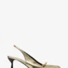 Zapatos de salón con lazo Lanvin en piel metalizada craquelada Zapatos de salón con lazo Lanvin en piel metalizada craquelada