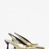 Zapatos de salón con lazo Lanvin en piel metalizada craquelada Zapatos de salón con lazo Lanvin en piel metalizada craquelada