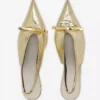 Zapatos de salón con lazo Lanvin en piel metalizada craquelada Zapatos de salón con lazo Lanvin en piel metalizada craquelada