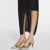 Zapatos de salón con lazo Lanvin en piel metalizada craquelada Zapatos de salón con lazo Lanvin en piel metalizada craquelada